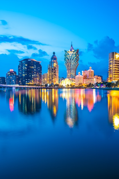 Beautiful architecture building cityscape in macau