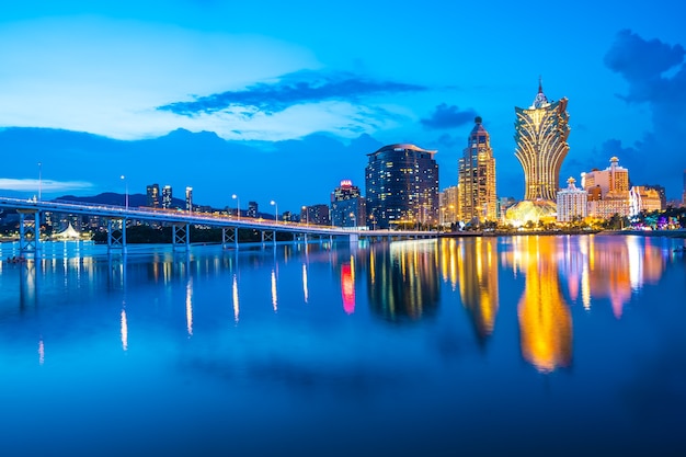 Beautiful architecture building cityscape in macau