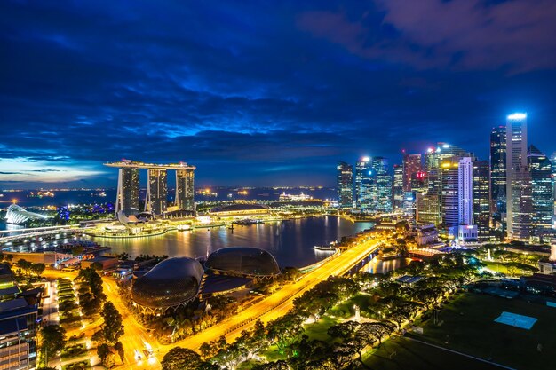 Photo beautiful architecture building exterior of singapore city