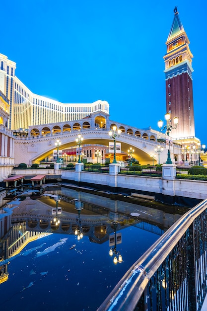 Beautiful architecture building of venetian and other hotel resort and casino