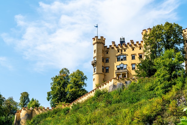 Beautiful Architecture at Hohenschwangau Castle in the Bavarian Alps of Germany