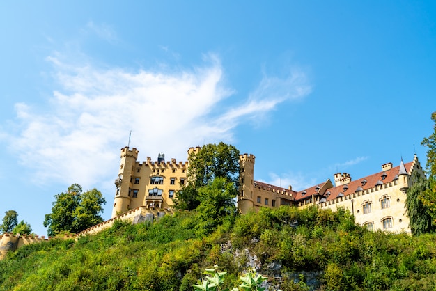 Beautiful Architecture at Hohenschwangau Castle in the Bavarian Alps of Germany