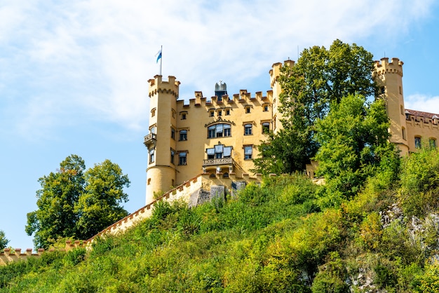 Beautiful Architecture at Hohenschwangau Castle in the Bavarian Alps of Germany