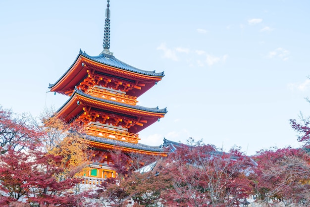 Beautiful Architecture in Kiyomizu-dera Temple Kyoto,.