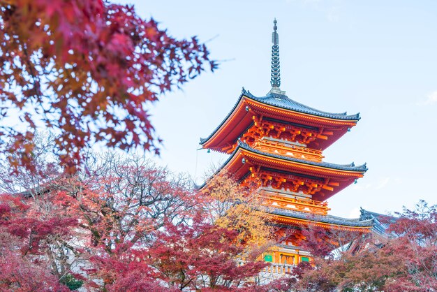 Beautiful Architecture in Kiyomizu-dera Temple Kyoto,.