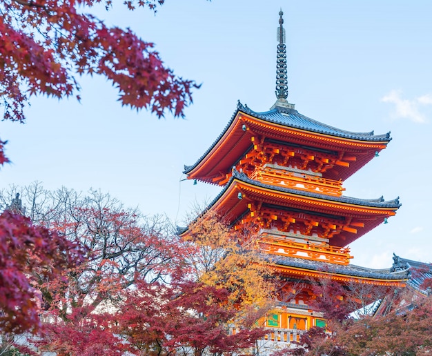 Beautiful Architecture in Kiyomizu-dera Temple Kyoto,.