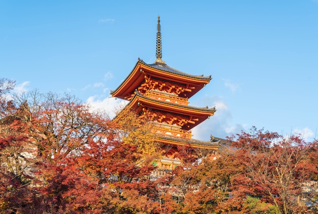 Beautiful Architecture in Kiyomizu-dera Temple Kyoto,.