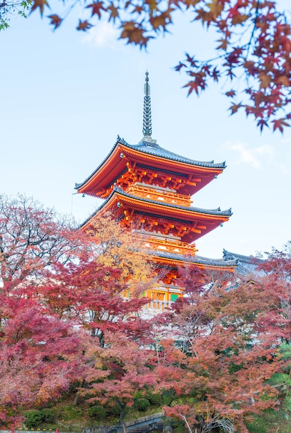 Beautiful Architecture in Kiyomizu-dera Temple Kyoto,.