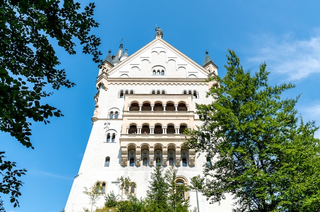 Beautiful Architecture at Neuschwanstein Castle in the Bavarian Alps of Germany.