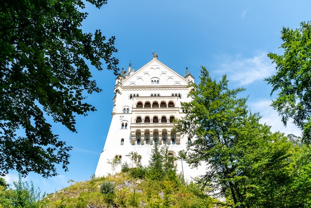 Beautiful Architecture at Neuschwanstein Castle in the Bavarian Alps of Germany.