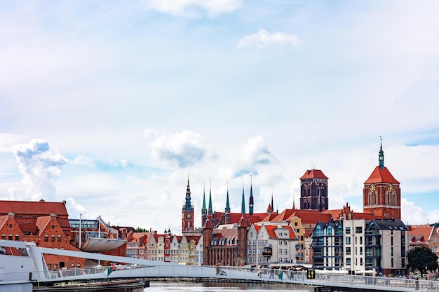 Beautiful architecture of the old city Gdansk Poland European architecture