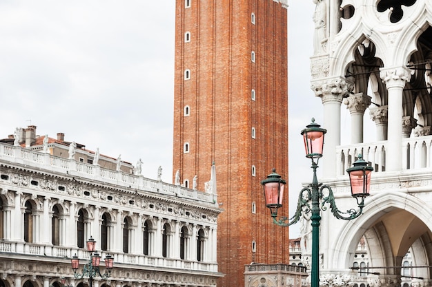 Beautiful architecture on San Marco square in Venice, Italy.