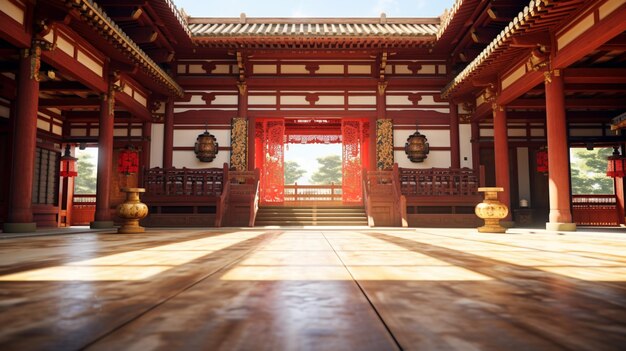 Beautiful architecture at sensoji temple around asakusa area in japan Ai generated