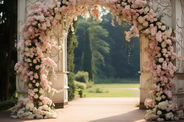 Beautiful archway outdoors architecture flower