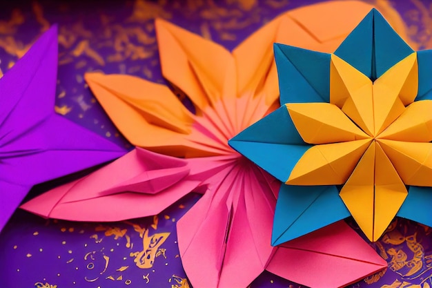 Beautiful art of Colorful Flower Craft