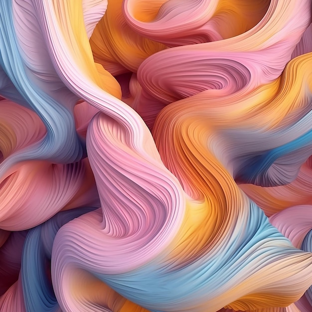 Beautiful art swirls pastel colorful painting Generative AI