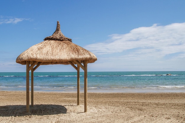 Beautiful Asianstyle straw bungalow on the beach