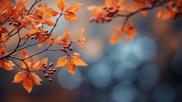 Beautiful autumn landscape Colorful seasonal autumn background wallpaper Generative AI