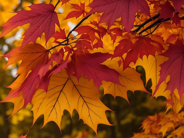 Beautiful autumn leaves background