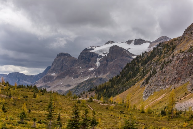 Beautiful autumn season in Canadian mountains. Fall background.