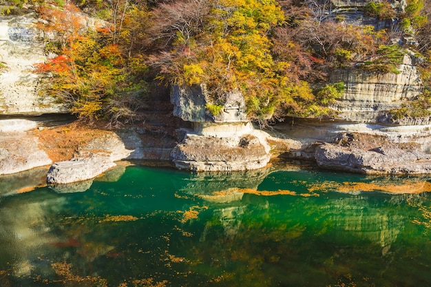 Beautiful autumn at Tonohetsuri, Aizuwakamatsu, Japan