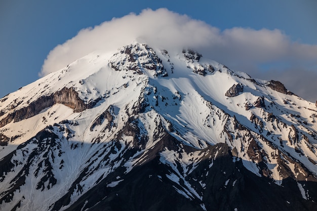 Beautiful autumn volcanic landscape. Russian Far East, Kamchatka Peninsula, Eurasia