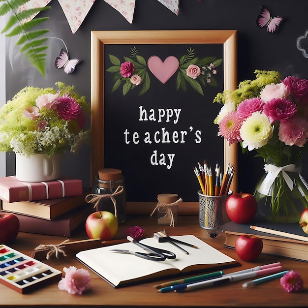 Photo beautiful background art for teachers day