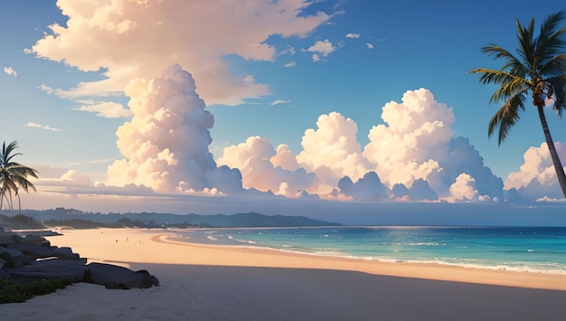 Beautiful beach landscape for desktop wallpaper