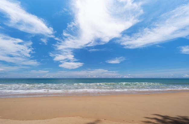 Beautiful Beach Sea in summer season Amazing sea ocean sky background