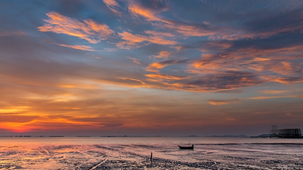 Beautiful beach sunset.