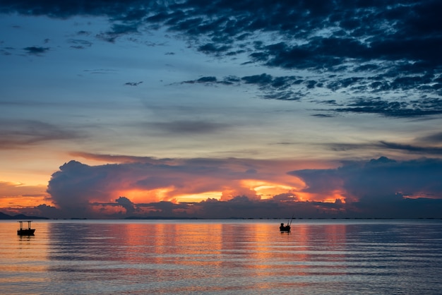 Beautiful beach sunset.