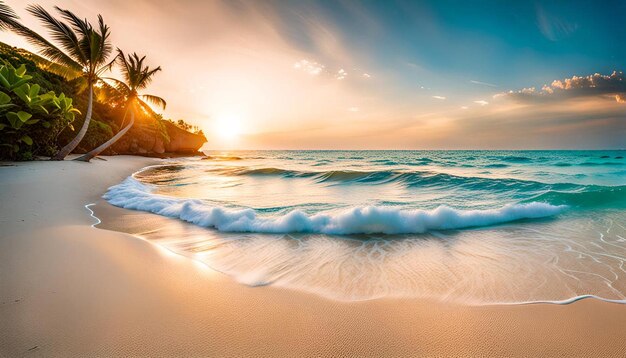 Beautiful beach and tropical sea