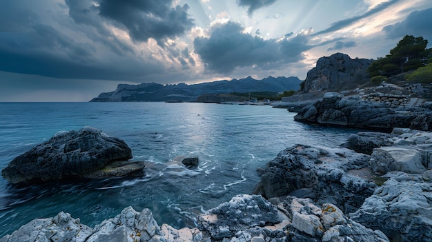 Beautiful beach views in Greece Clean and beautiful which in Generate AI