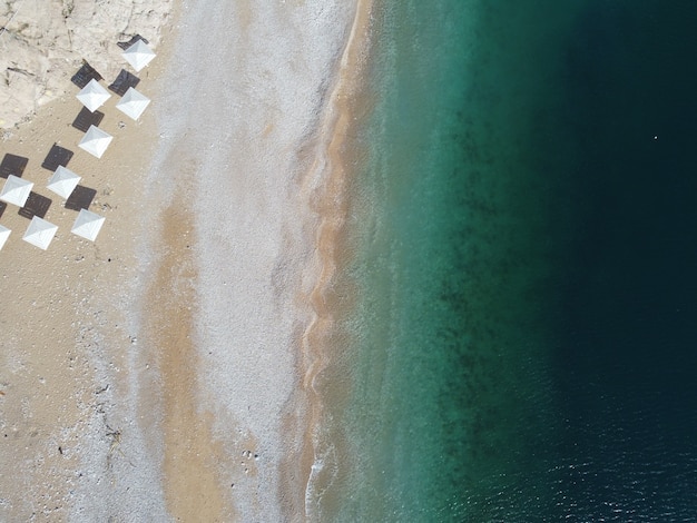 Beautiful beach with crystal clear azure water