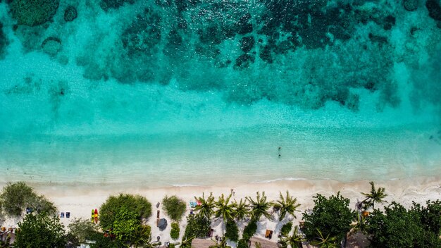 Beautiful beach with turquoise water in Koh Tao island Thailand