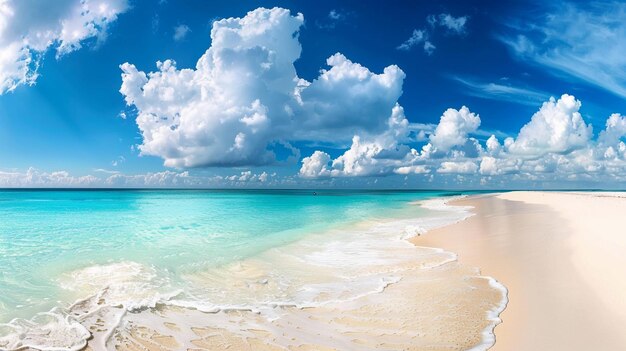 Beautiful beach with white sand turquoise ocean water