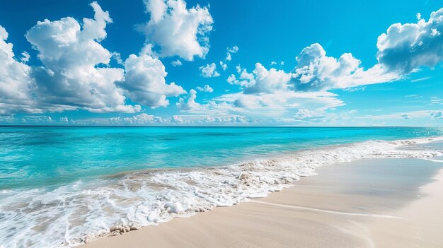 Beautiful beach with white sand turquoise ocean water