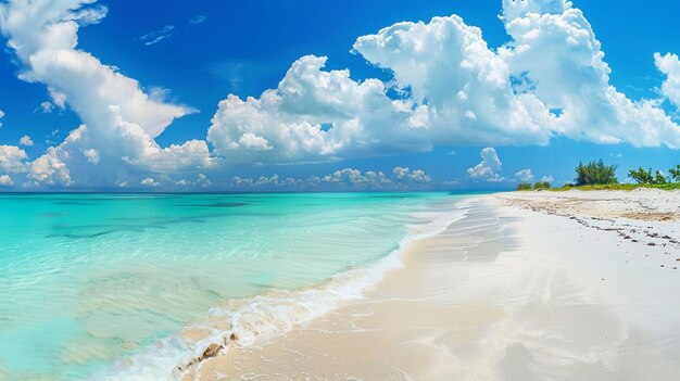 Beautiful beach with white sand turquoise ocean water