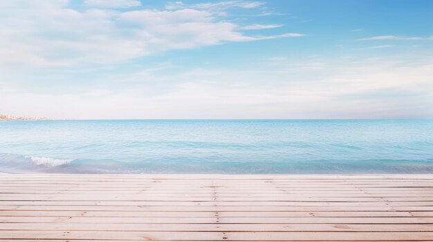 Beautiful beach with wodden jetty and single small tree in Maldives