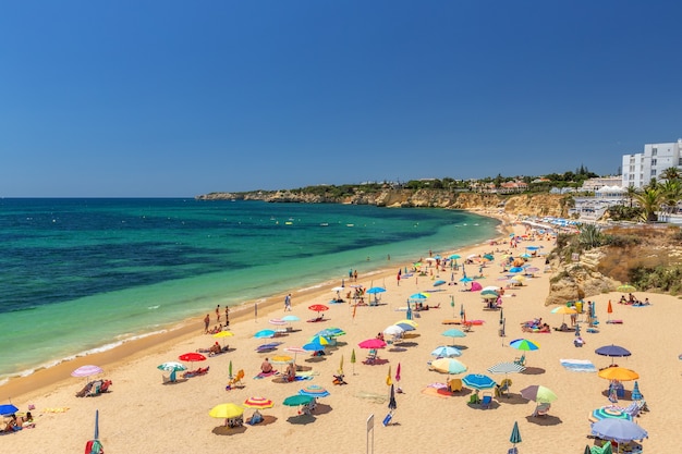 Beautiful beaches of the Algarve coast of Portugal, Armacao de Pera.