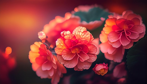 Beautiful begonia flower