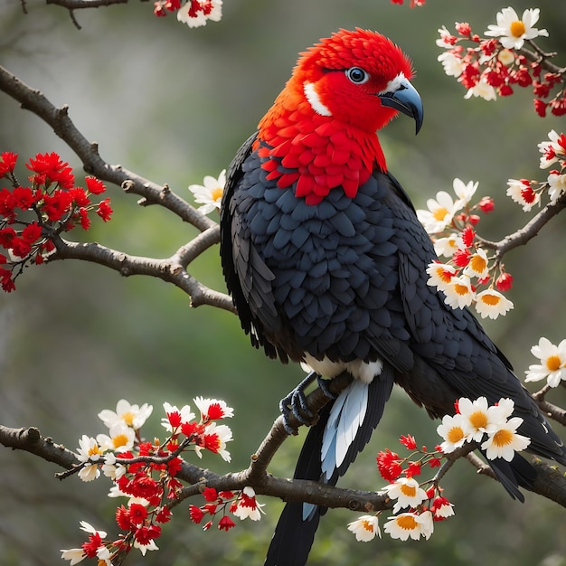 Beautiful Bird in Forest AI Generated Image