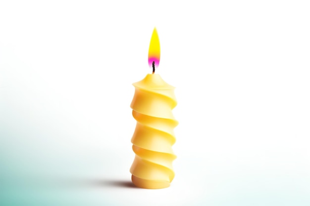 Photo beautiful birthday candles isolated on white background