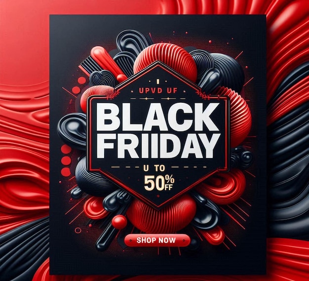 Photo a beautiful black banner for black friday