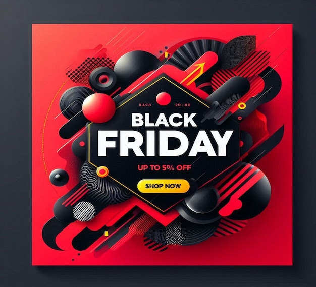 Photo a beautiful black banner for black friday