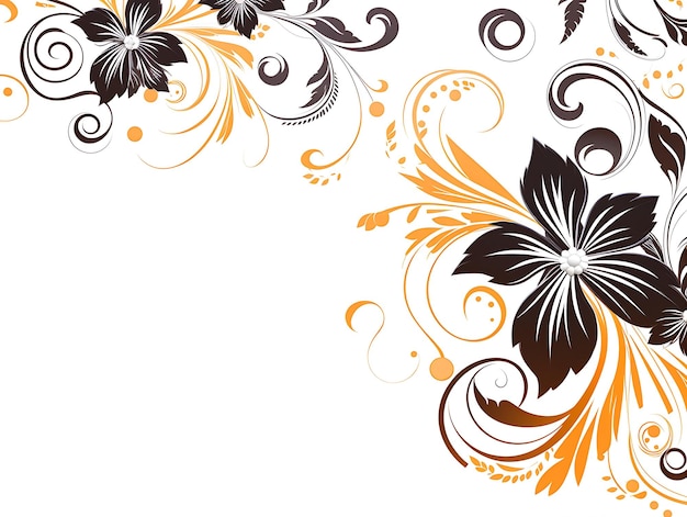 Beautiful Black Floral Decorative Vector 4