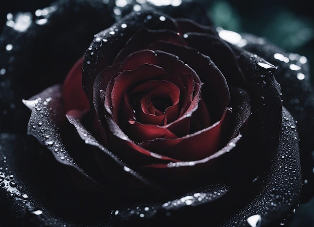 Photo a beautiful black rose closeup shot 4k realistic photo background