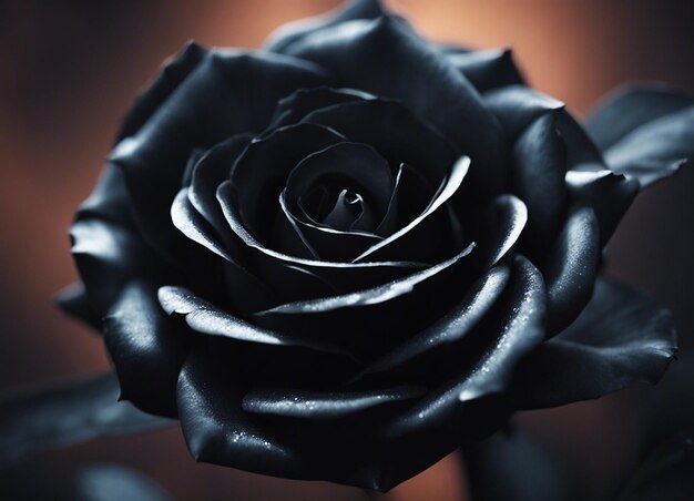 Photo a beautiful black rose closeup shot 4k realistic photo background