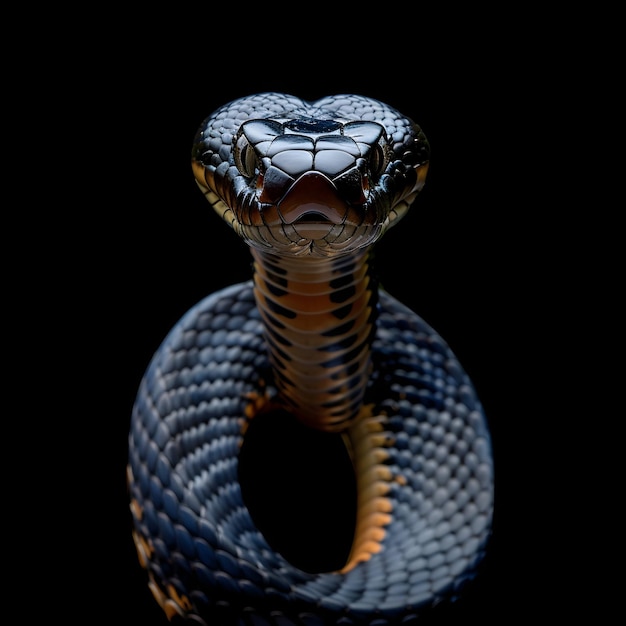 Photo beautiful black snake