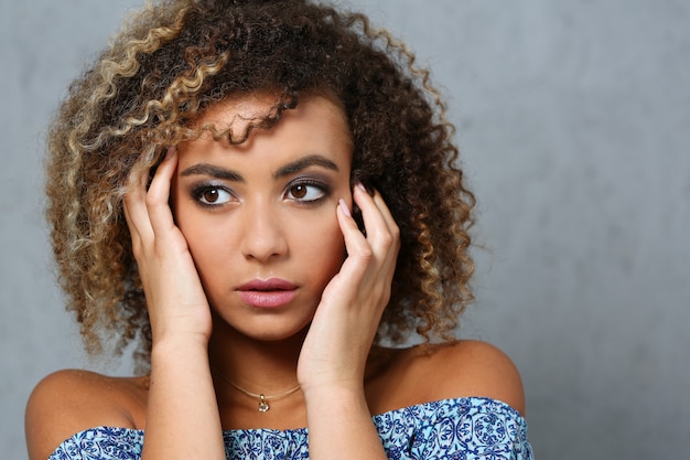 A beautiful black woman portrait